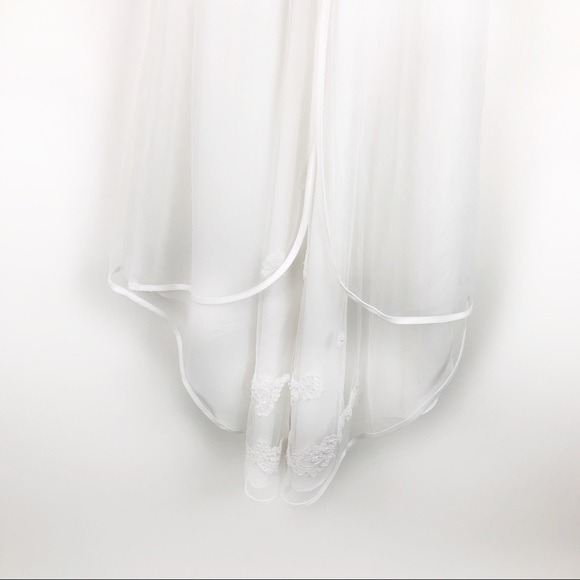 Alfred Angelo Beaded With Train Flower Girl Dress - Picture 10 of 15